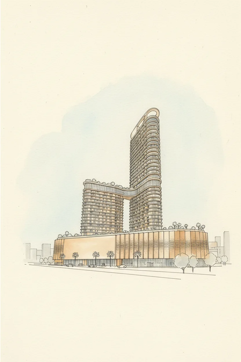 Drawing of Serenz by Danube