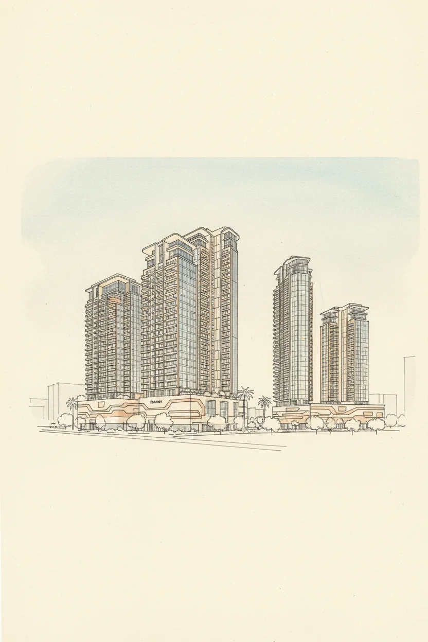 Drawing of The Orchard Place Tower C
