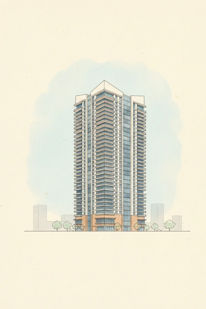 Drawing of The Wave Business Towers