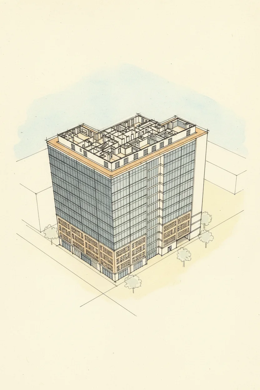 Drawing of Zenith Tower J1