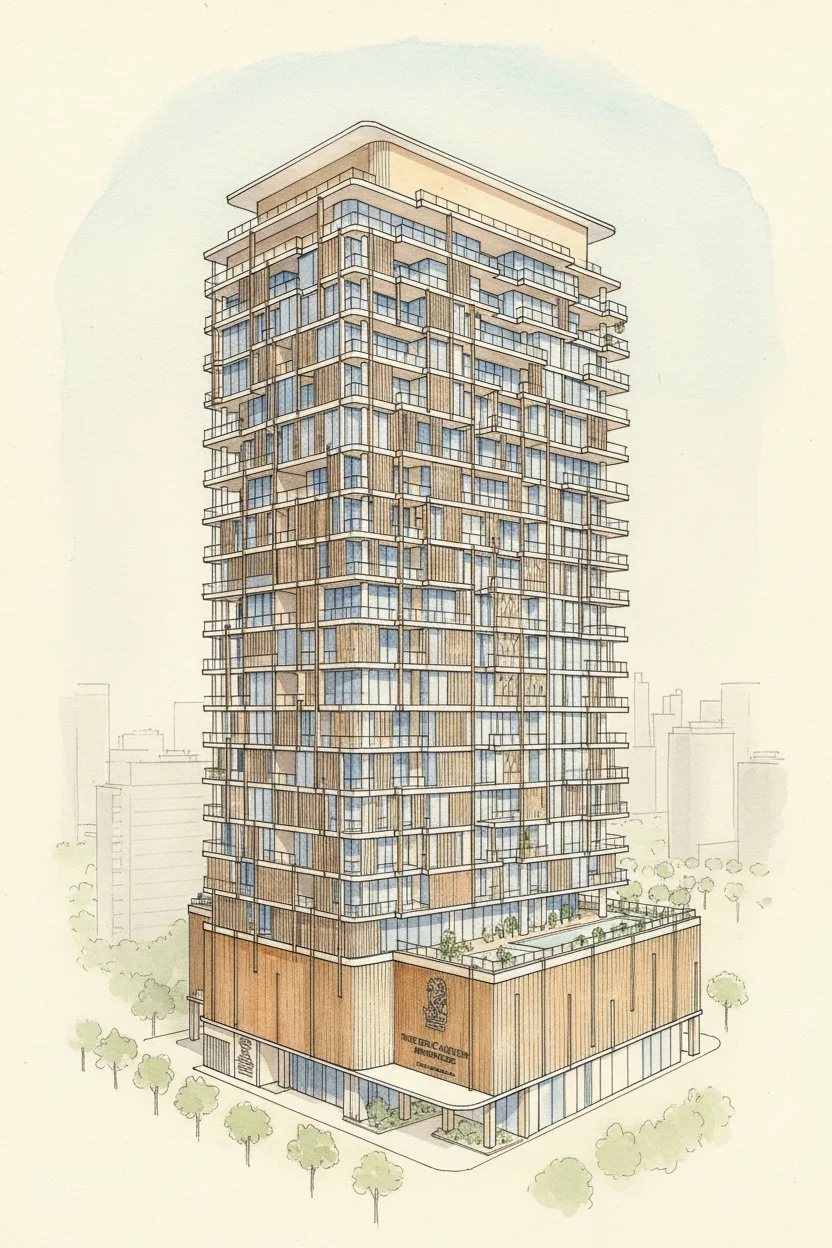 Drawing of Luxury Family Residences The Ritz Carlton Residences