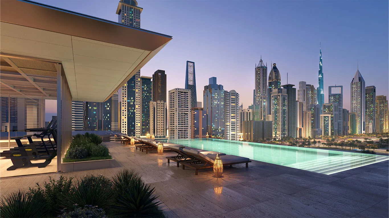 rooftop pool with view