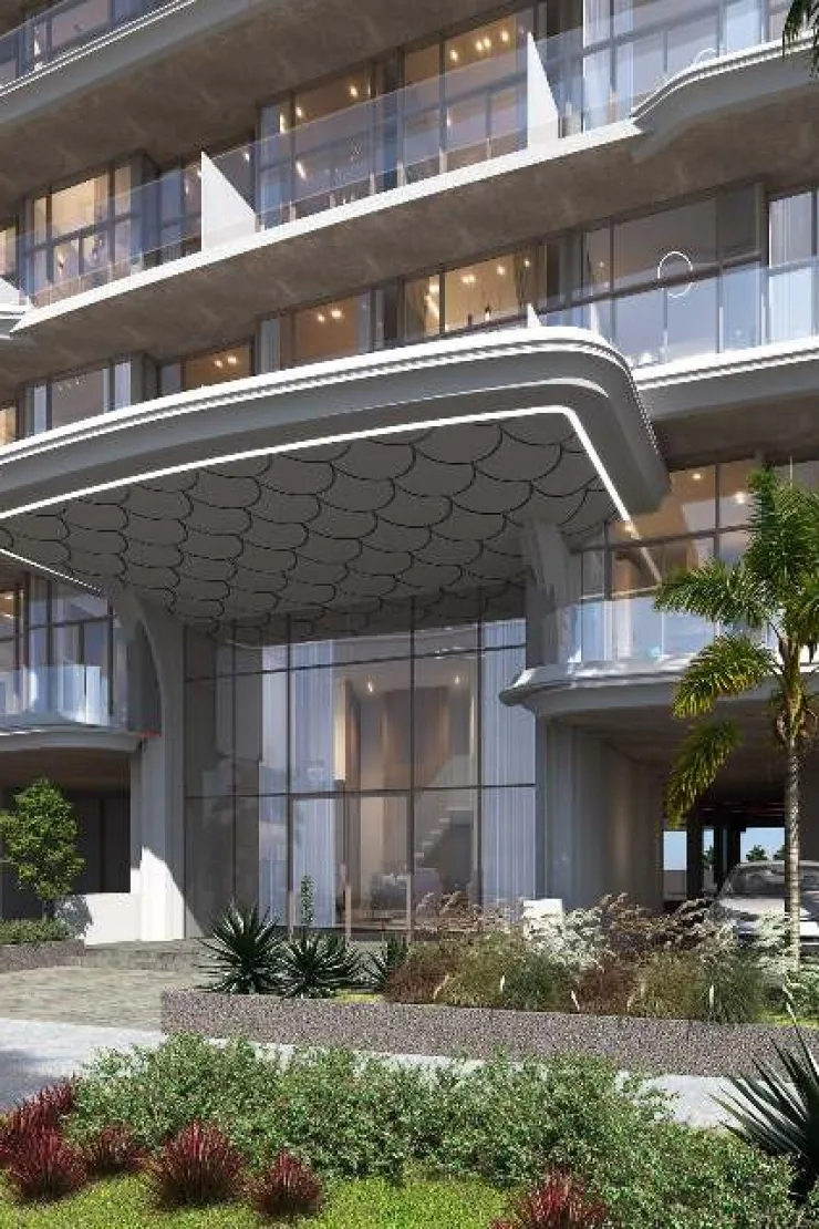 outside, entrance and lower floors