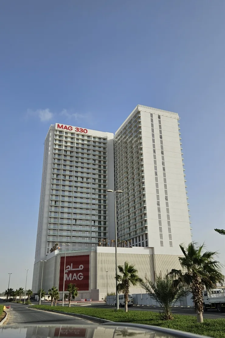 outside full height, MAG 330 sign on top