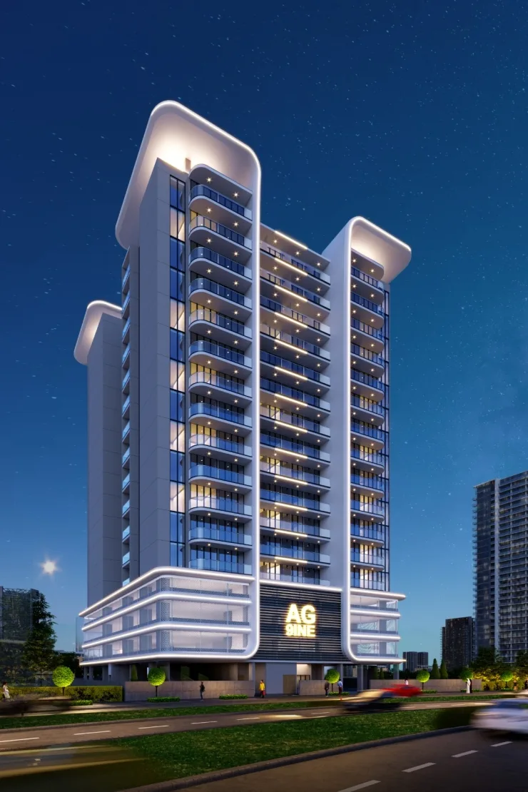 outside, full height, night; developer's artist's impression (740x1110 portrait)