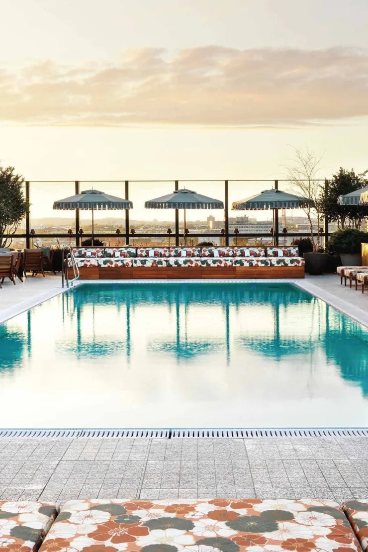 shared rooftop pool