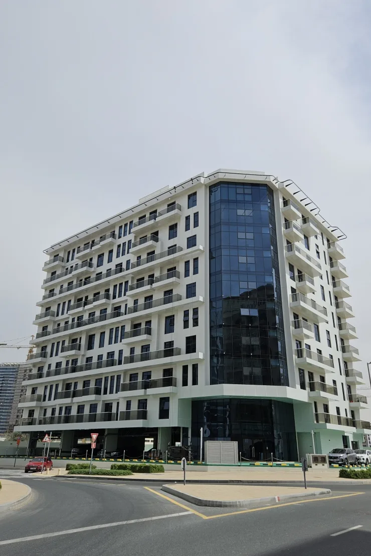 outside, corner view