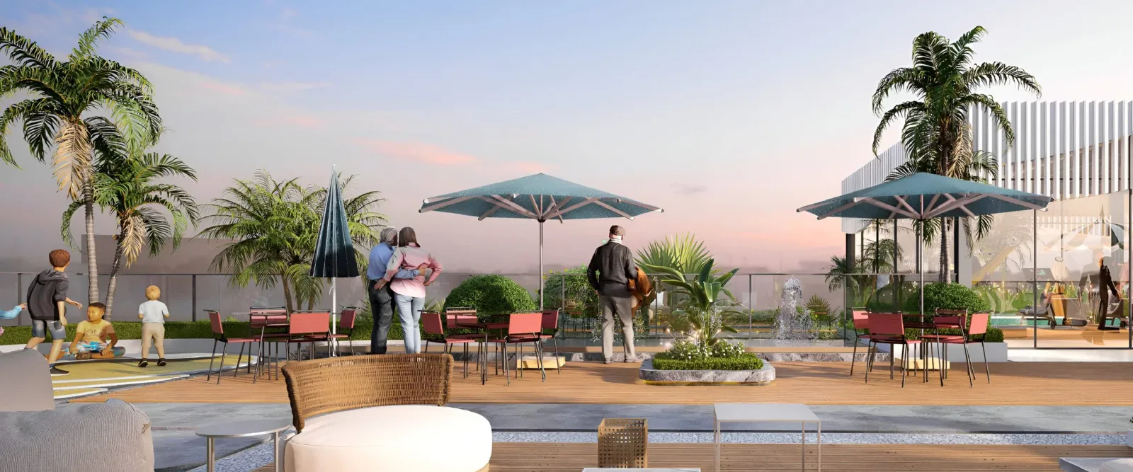 shared rooftop terrace amenity deck