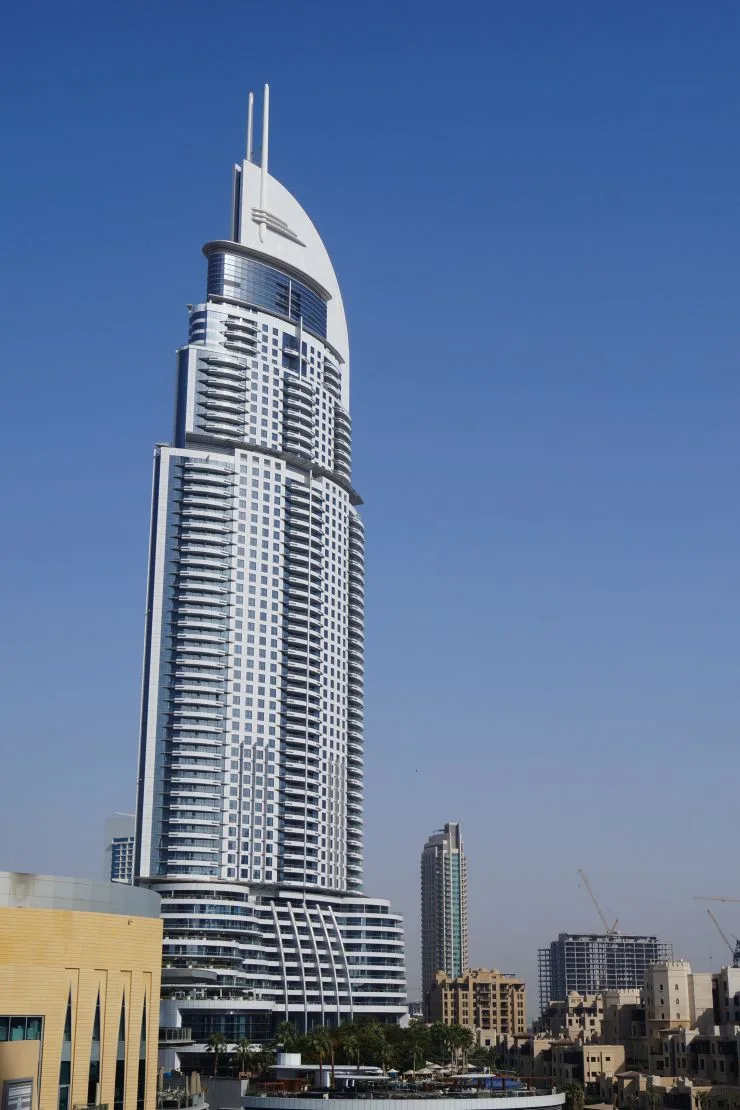The Address Downtown, full-height exterior, west view