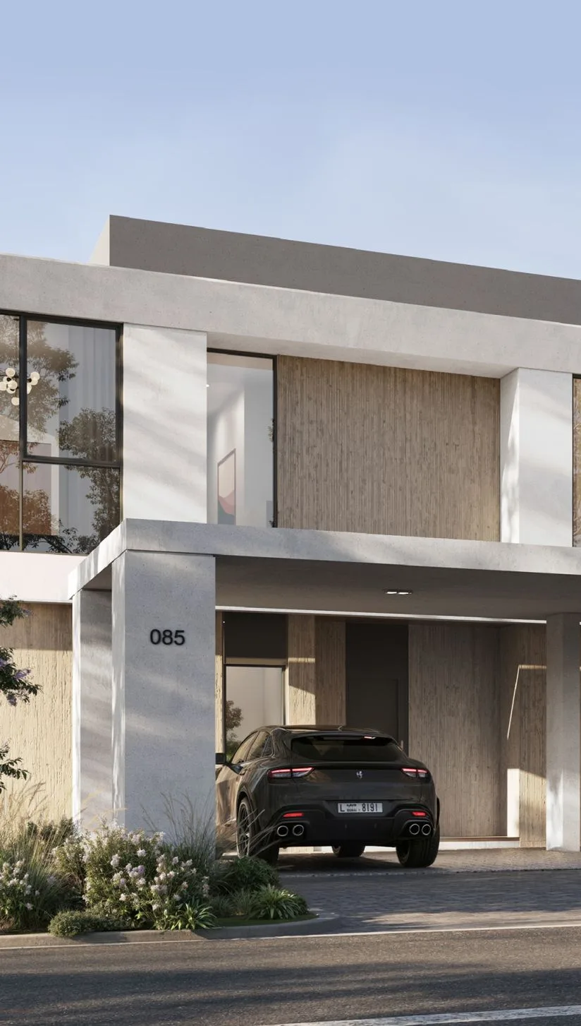 Townhouse number 085 close-up, timber cladding