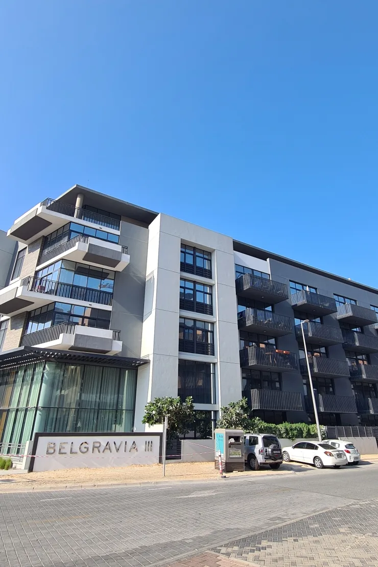 Belgravia III building with signage, street view