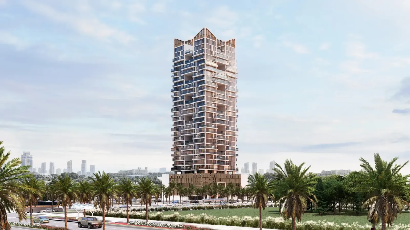 Developer render of tower from ground to crown