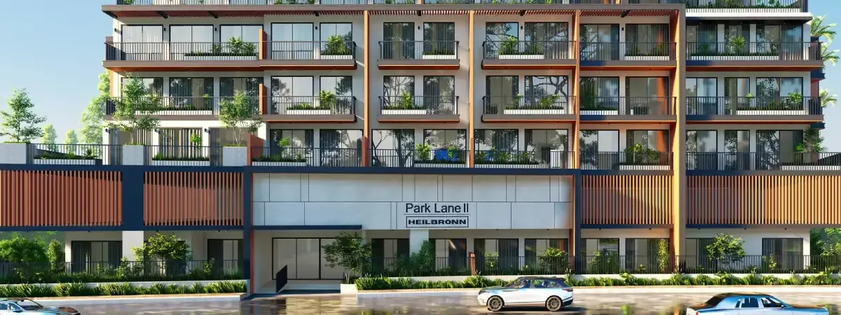 Park Lane II entrance and facade, front view