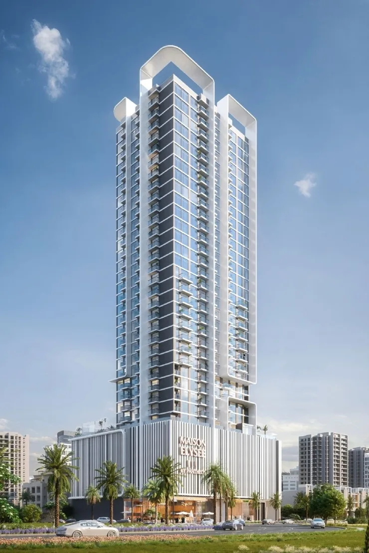 Full tower with arched crown and podium