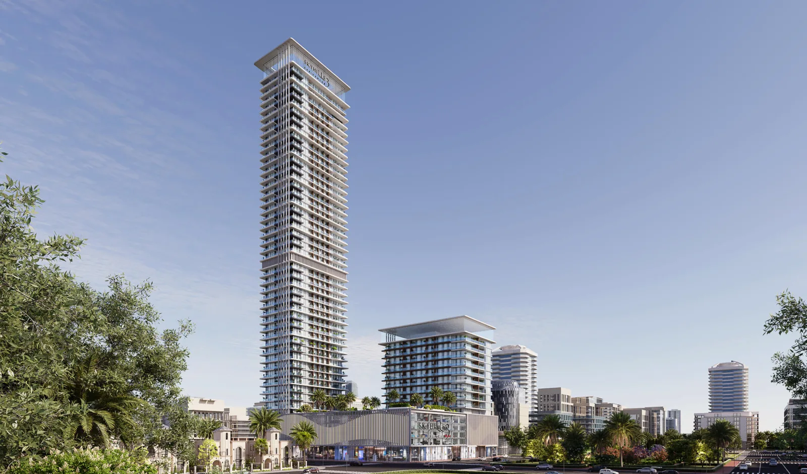 Tall tower with podium and lower block