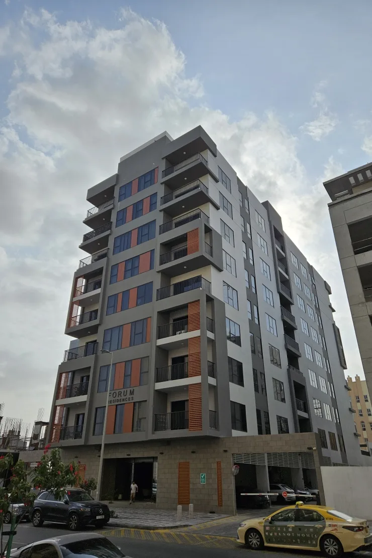 outside, corner view