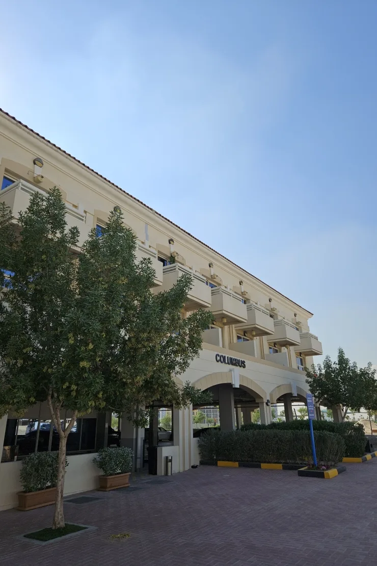 outside, side with trees